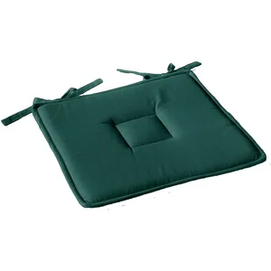 HOME MAISON Galette plate à nouettes 40x40 lola 100% coton coloris vert fonce
