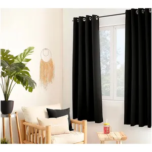 Home Maison Rideau uni isolant et thermique (140x180 cm - Noir) pas cher