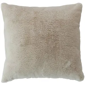 Enjoy Home Coussin effet fourrure 40x40cm - 40x40cm - Beige pas cher