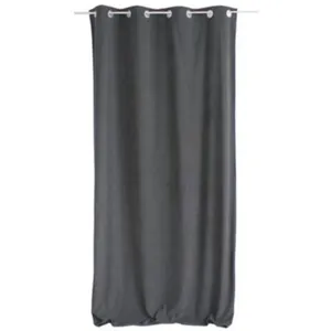 Home Maison Rideau tamisant en velours (140x260 cm - Gris Foncé) pas cher