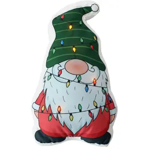 Comparateur de prix : Coussin lumineux led noël 3d 40 x 23 cm   100 % polyester