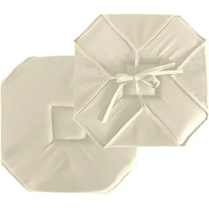 Comparateur de prix : Homemaison - Galette à rabats polyester chaby 40 x 40 cm coloris ecru