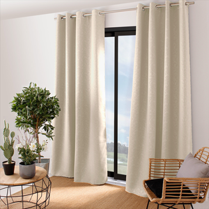EMINZA Homemaison - Rideau occultant frappé ARABESQUE140 x 240 coloris ivoire pas cher