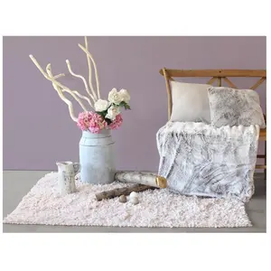 Enjoy Home Plaid imitation fourrure doublé polaire ours 130x160 taupe pas cher