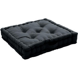 EMINZA Coussin de sol avec poignée Panama Gris Foncé 50 x 50 cm - Enjoy HomeVendu parcdiscount