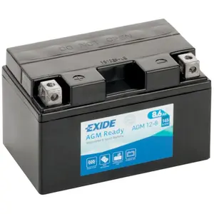 Exide - Batterie moto AGM12-8 YTX9-BS YTZ10S 12v 8.6ah 145A pas cher