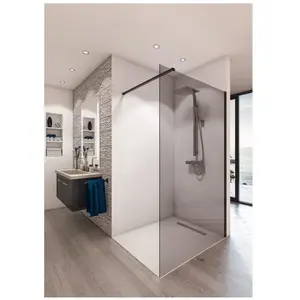 Comparateur de prix : AURYS Paroi de douche en kit baleares grey - verre timeless 8 mm trempé by saint-gobain - l. 100 cm x h. 198 cm