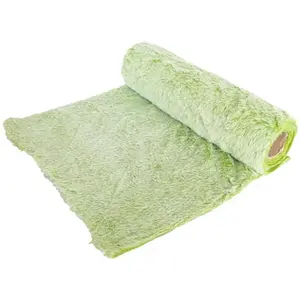 RueDeLaFete chemin de table polyester fourrure 30cmx3m vert - chaks 10884 pas cher