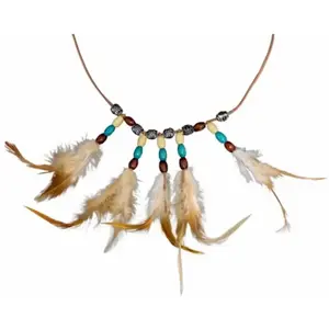 Non communiqué collier plumes perles indien adulte - chaks 11254 pas cher