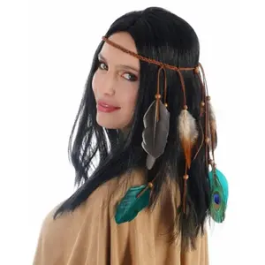 Comparateur de prix : Non communiqué bandeau indien plumes paon adulte - chaks 11248