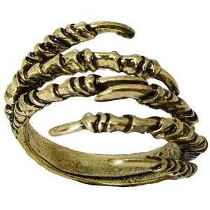 RueDeLaFete Bague doigts squelette dorée pas cher