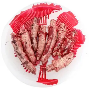 RueDeLaFete Assiette avec 8 doigts ensanglantés pas cher