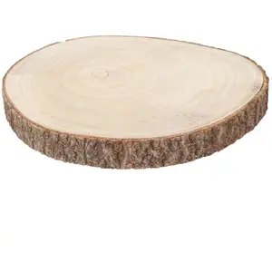 Comparateur de prix : JOUR DE FETE Chaks Extra Grand Rondin en Bois 3,5cm Naturel Plat Ø 32-36cm