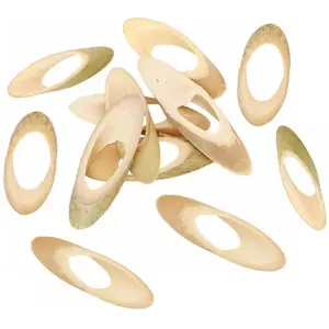 Comparateur de prix : Chaks 10772, Lot de 24 Ronds de Serviette biseautés en Bambou Naturel