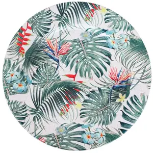 Comparateur de prix : Assiette Déco métal Feuilles Tropicales 33 cm