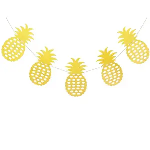 RueDeLaFete Guirlande 10 Ananas 3m, Or pailleté pas cher