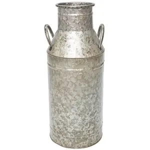 RueDeLaFete Grand Pot à lait en zinc avec poignées 51cm pas cher