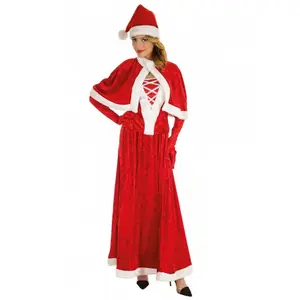 RueDeLaFete Déguisement Mère Noël Robe longue - Femme