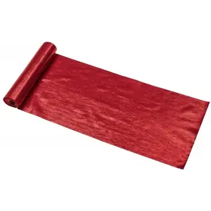 RueDeLaFete Chemin de table Loom 3m, Rouge luisant pas cher