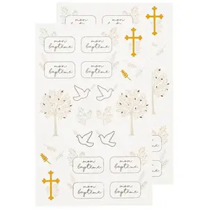 Chaks 13375, Lot de 46 Stickers Mon Baptême autocollants assortis pas cher