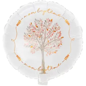 RueDeLaFete Ballon mylar Mon Baptême rond 43cm pas cher