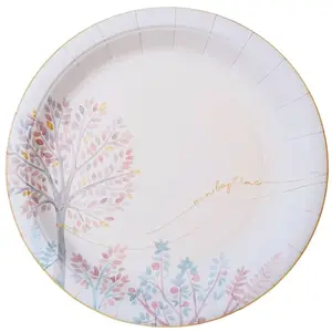 Comparateur de prix : Paquet de 8 Assiettes Mon Baptême en carton 23cm