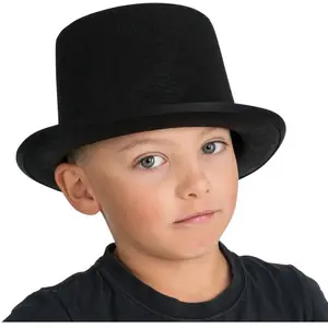 Chapeau Haut de Forme en feutrine, Noir ENFANT