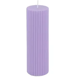 Comparateur de prix : Grande Bougie Pilier Cannelée 5x15cm, Lilas