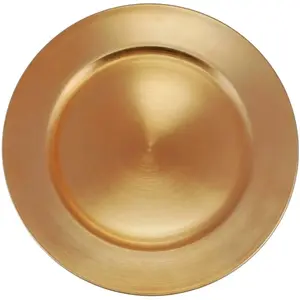 RueDeLaFete Grande sous-assiette plastique 33cm, Or pas cher
