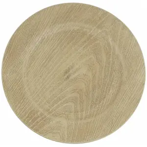 Chaks 13343, Grande sous-assiette plastique imitation bois 33cm pas cher