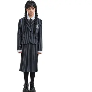 Comparateur de prix : Déguisement Uniforme Noir & Gris Mercredi™ - Fille