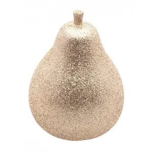 Petite Poire de Noël Or pailleté 8,5cm