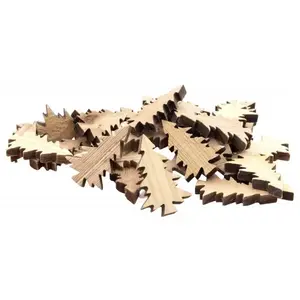 Sachet de 30 Sapins en bois épais Naturel 5cm à disperser