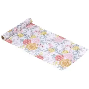 RueDeLaFete Chemin de table tarlatane Smooth Flowers 3m pas cher