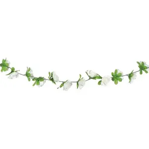 Chaks 13234, Guirlande de petites Roses artificielles 220cm, BlancVendu paramazon