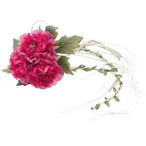 Chaks 13223-39, Bouquet de 3 Pivoines 40cm, Pink Lady pas cher