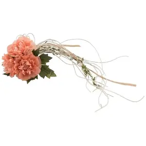 RueDeLaFete Bouquet de 3 Pivoines 40cm, Tangerine pas cher
