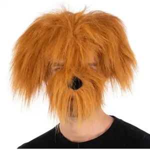 RueDeLaFete Masque poilu Chien, Brun pas cher
