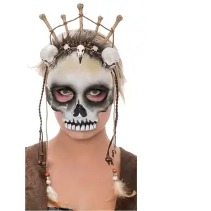 Comparateur de prix : Masque Tête de mort Vaudou noir/ivoire