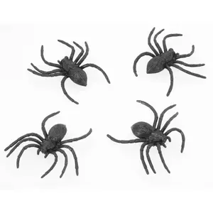 Comparateur de prix : Lot de 4 Araignées noires 9cm