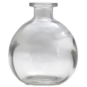 Vase en forme de boule - JOUR DE FETE - 12,5 x 14,5 cm - Verre - Transparent - Design contemporain pas cher