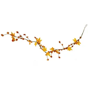 RueDeLaFete GUIRLANDE ARTIFICIELLE AUTOMNALE 120CM ORANGE pas cher
