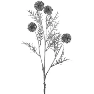 RueDeLaFete Branchage Allium artificiel 76cm, Argent mat pas cher
