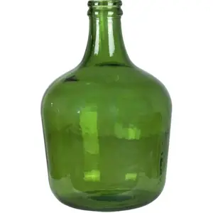 RueDeLaFete Vase en verre Joana 12 litres Vert olive 42cm pas cher