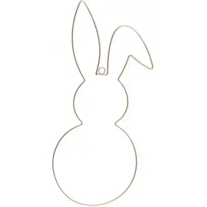 Comparateur de prix : Lapin métal doré à suspendre, 59 cm