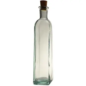 CHAKS Vase - SOLIFLORE - Verre Carré - 18 cm - Transparent - Design Contemporain pas cher