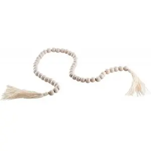 RueDeLaFete Guirlande de perles en bois 71cm pas cher