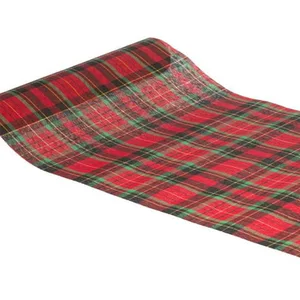 Comparateur de prix : Chaks CHEMIN DE TABLE TISSU TARTAN ÉCOSSE 28CMX3M ROUGE