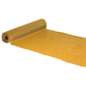 RueDeLaFete Chemin de table Velours Cotelé luisant 3m, Or pas cher