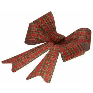 RueDeLaFete Grand Noeud Scottish rouge/vert/or 50,8cm pas cher